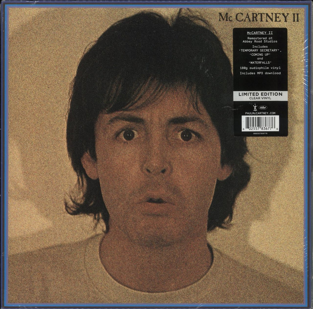 Paul McCartney and Wings McCartney II - 180gram Clear Vinyl + Sealed UK vinyl LP album (LP record) 0602557836776