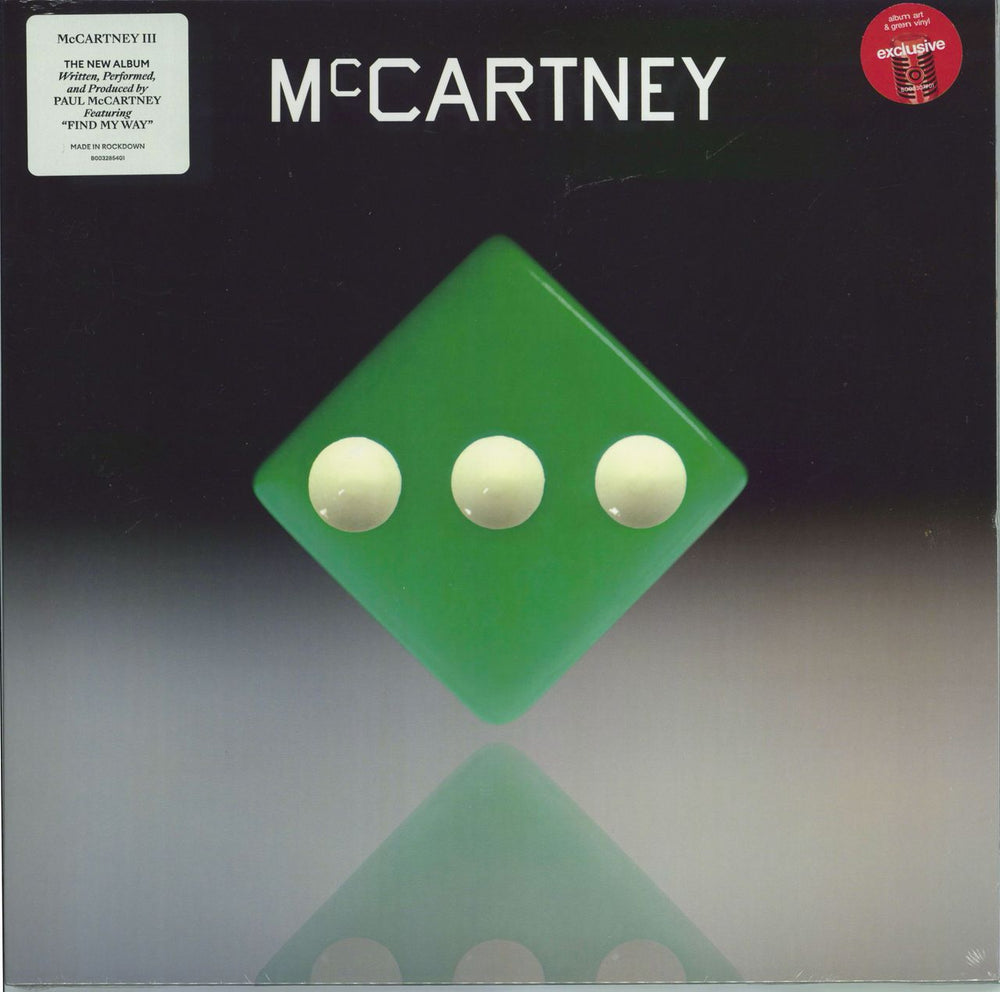 Paul McCartney and Wings McCartney III: Target Exclusive - Green Vinyl - Sealed US vinyl LP album (LP record) B003307901