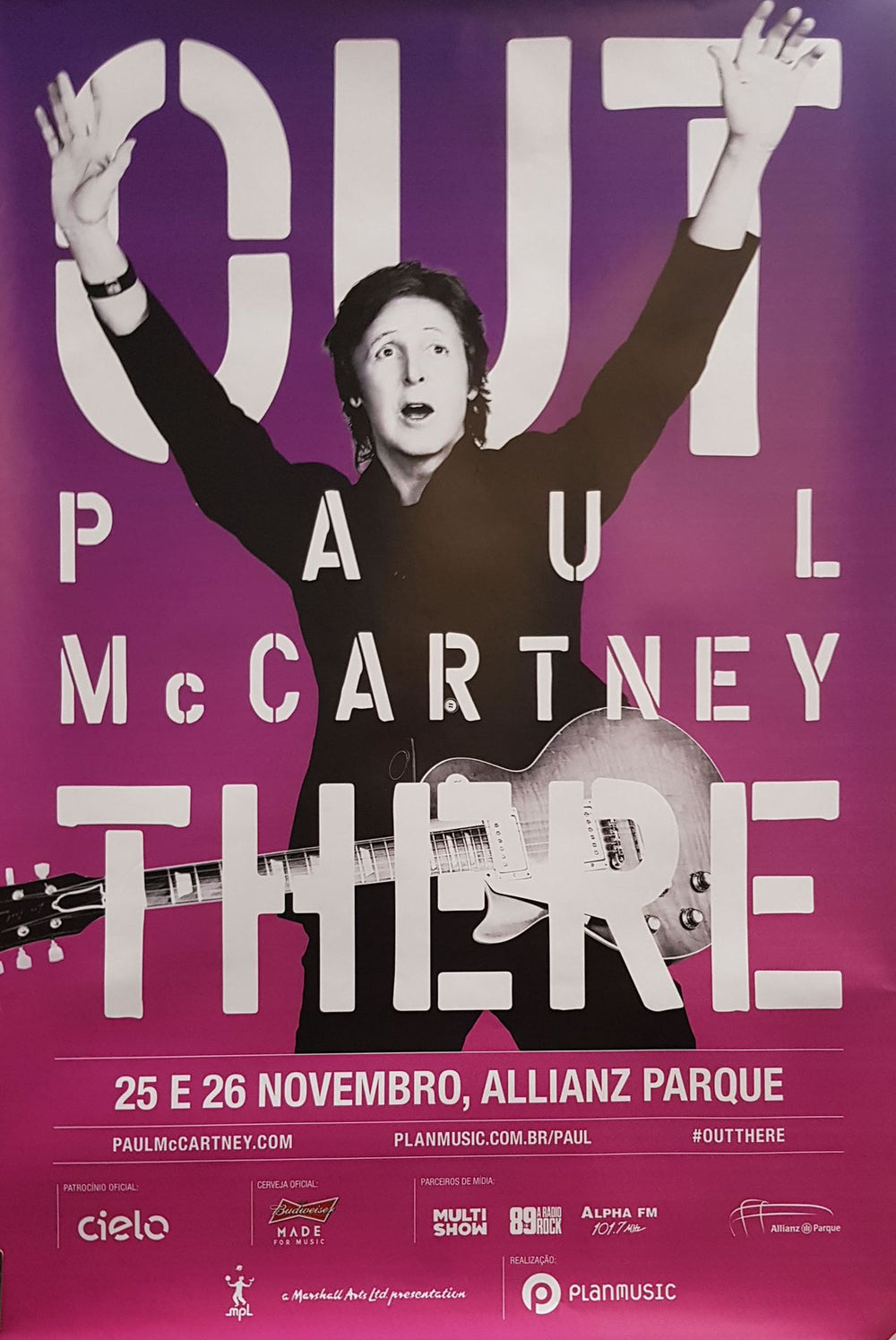 Paul McCartney and Wings Out There Tour 2014 Brazilian poster POSTER