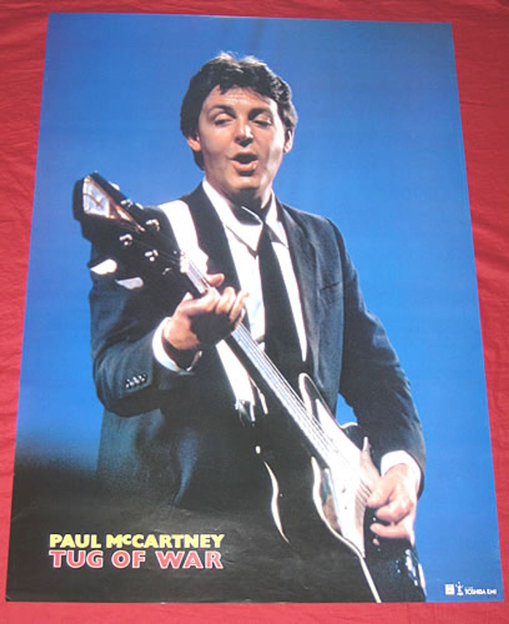 Paul McCartney and Wings Tug Of War Japanese Promo poster PROMO POSTER