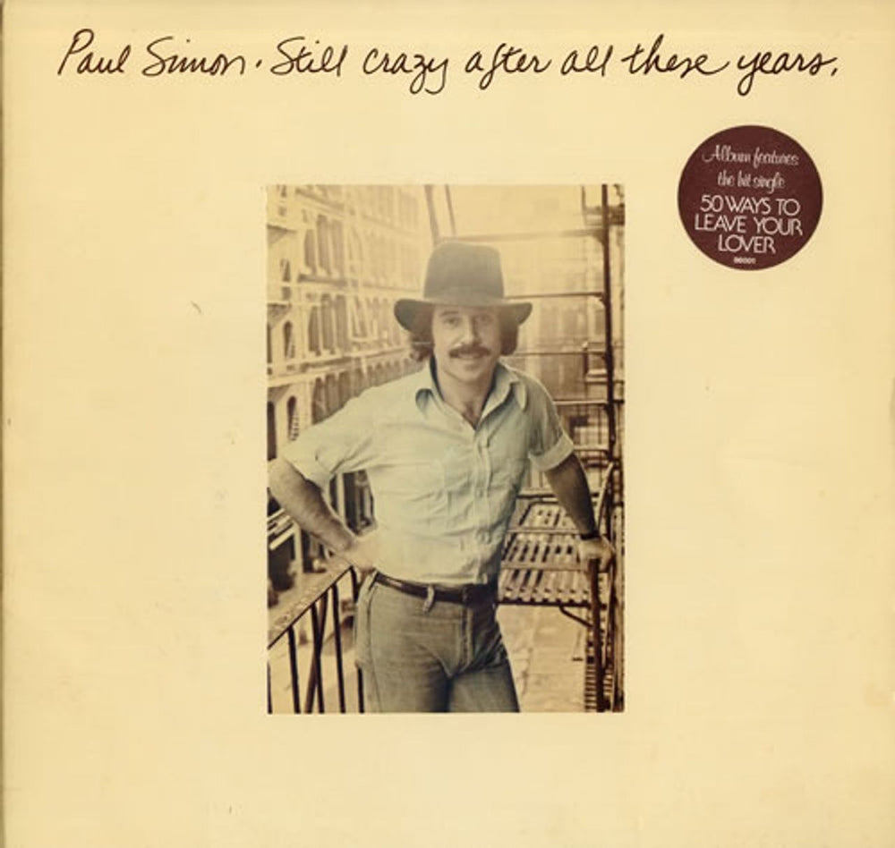 Paul Simon Still Crazy After All These Years + Hype Sticker UK vinyl LP album (LP record) CBS86001