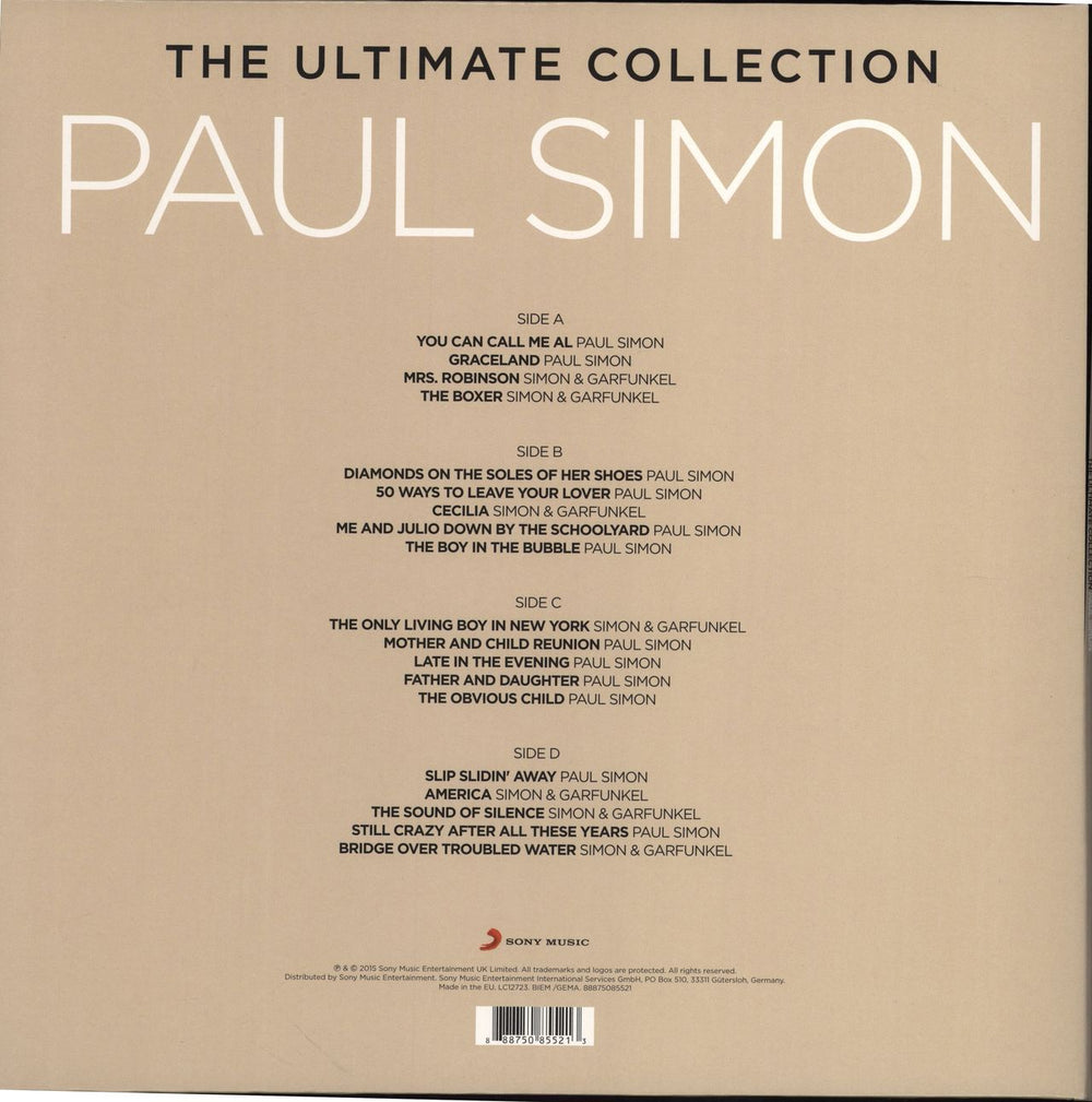 Paul Simon The Ultimate Collection - 180gm + Booklet UK 2-LP vinyl record set (Double LP Album) 888750855213