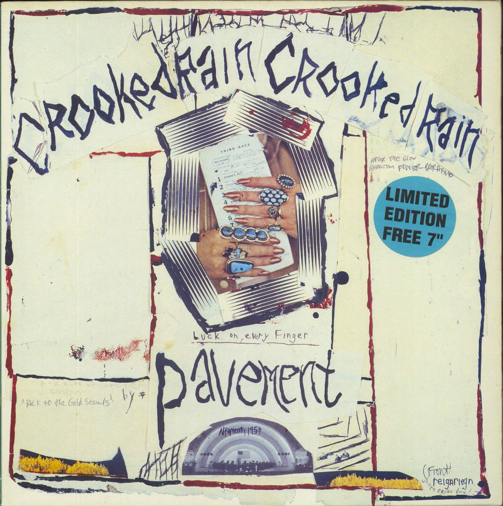 Pavement Crooked Rain, Crooked Rain + 7" - VG UK vinyl LP album (LP record) ABB56