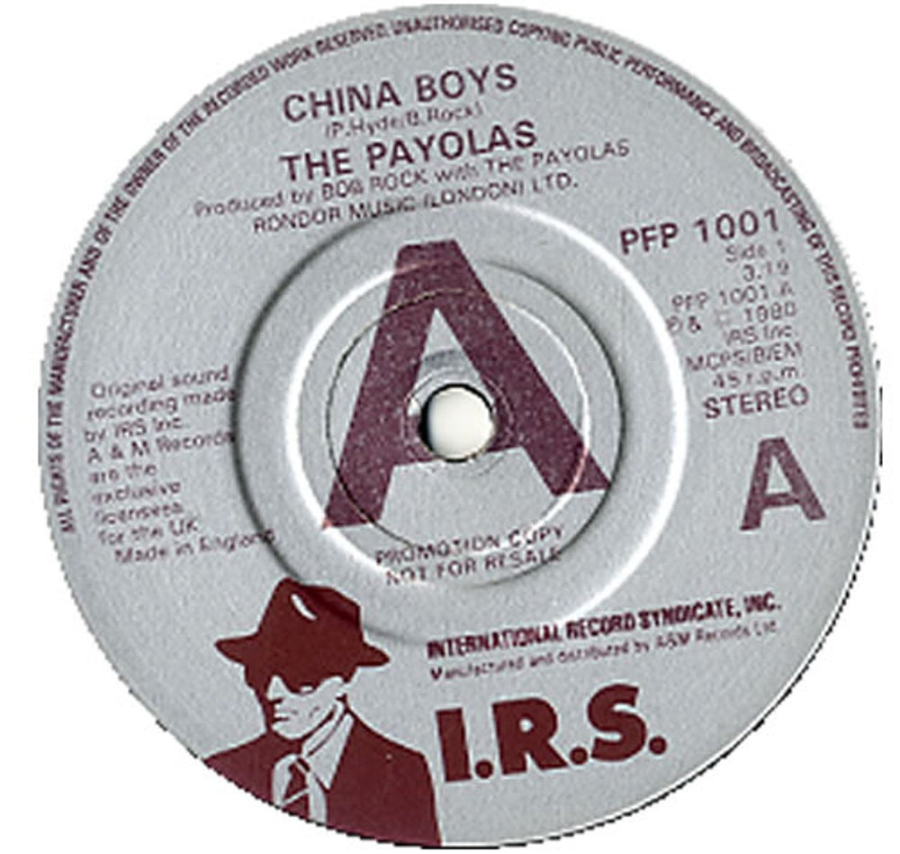 Payola$ China Boys UK Promo 7" vinyl single (7 inch record / 45) P0707CH589186