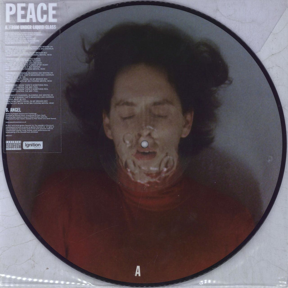 Peace From Under Liquid Glass UK picture disc LP (vinyl picture disc album) IGN141T