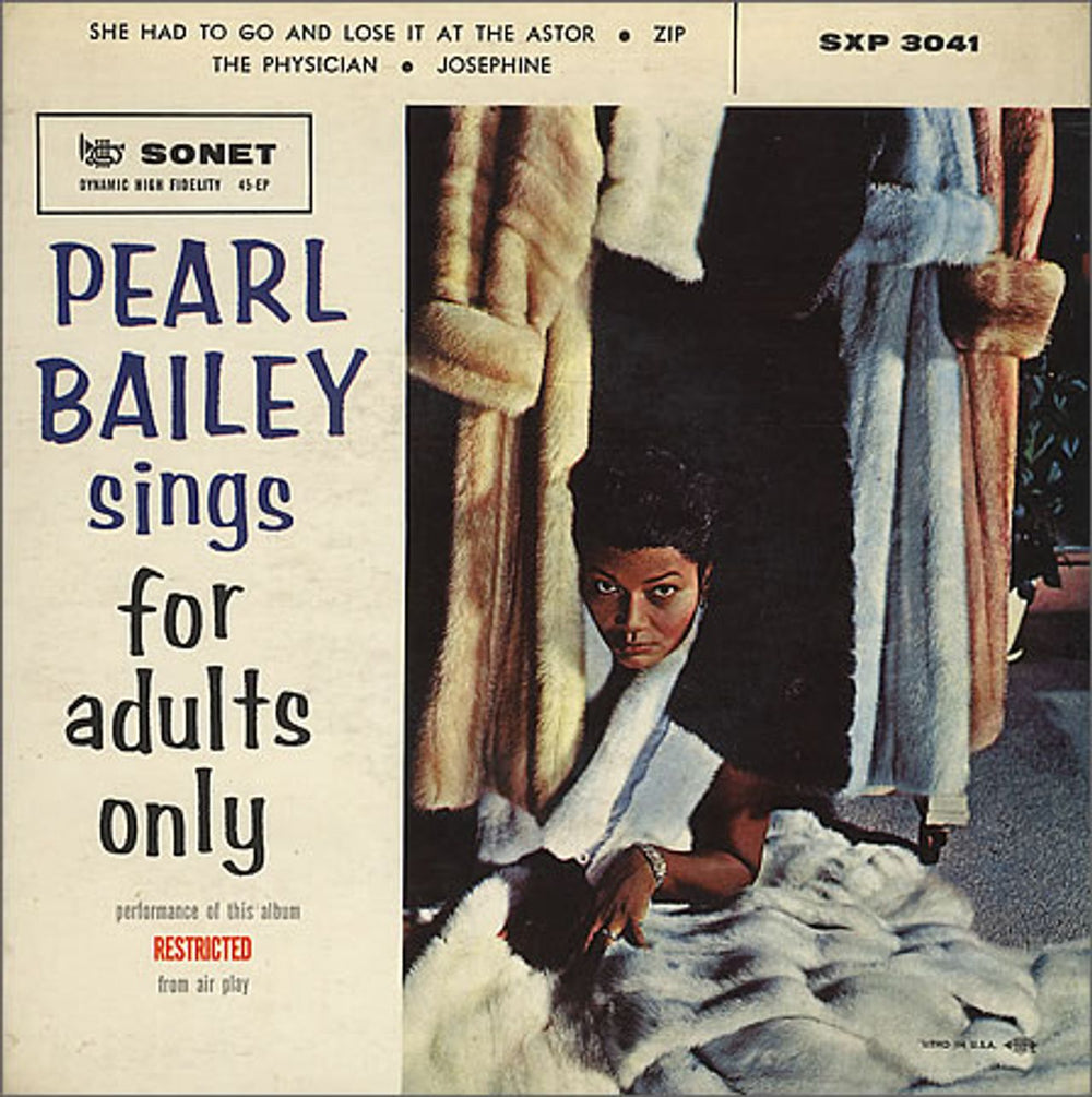 Pearl Bailey Sings For Adults Only EP Swedish 7" vinyl single (7 inch record / 45) SXP3041