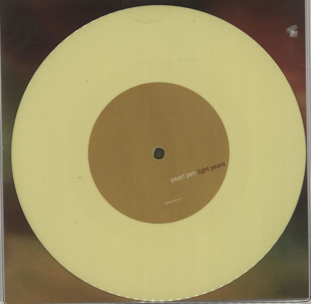 Pearl Jam Light Years - Yellow Vinyl + Sealed UK 7" vinyl single (7 inch record / 45) 889854387976