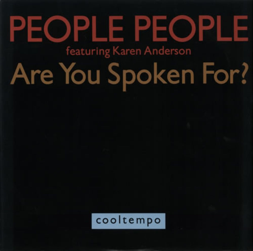 People People Are You Spoken For ? UK 12" vinyl single (12 inch record / Maxi-single) COOLX205