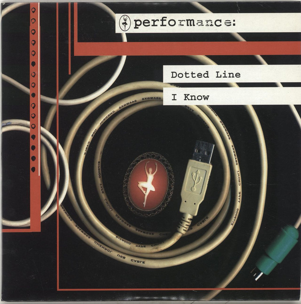 Performance Dotted Line - Red Vinyl UK 7" vinyl single (7 inch record / 45) GF001