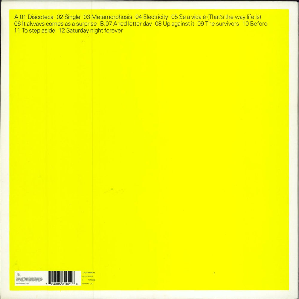 Pet Shop Boys Bilingual + Postcards UK vinyl LP album (LP record) 724385310218