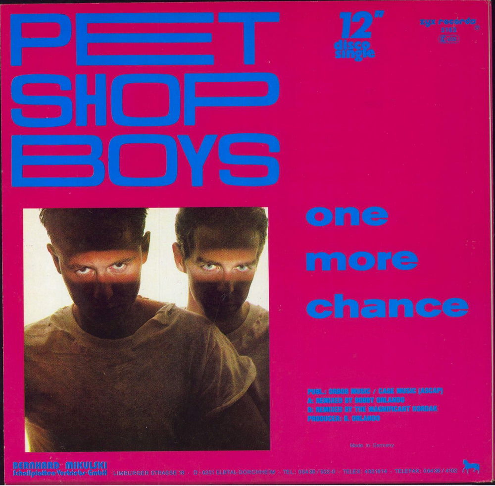 Pet Shop Boys One More Chance - Pale Green label / Misprint German 12" vinyl single (12 inch record / Maxi-single)