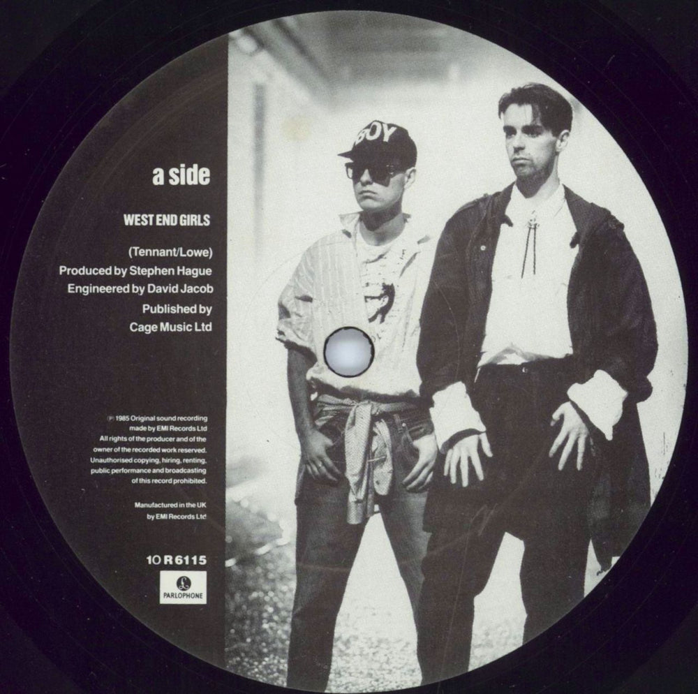 Pet Shop Boys West End Girls + Sticker UK 10" vinyl single (10 inch record) PSB10WE217342