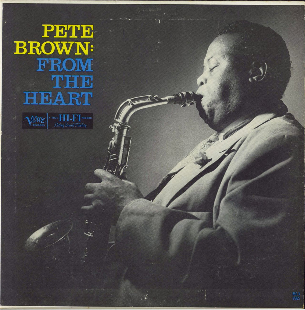 Pete Brown (Jazz) From The Heart US vinyl LP album (LP record) MGV-8365