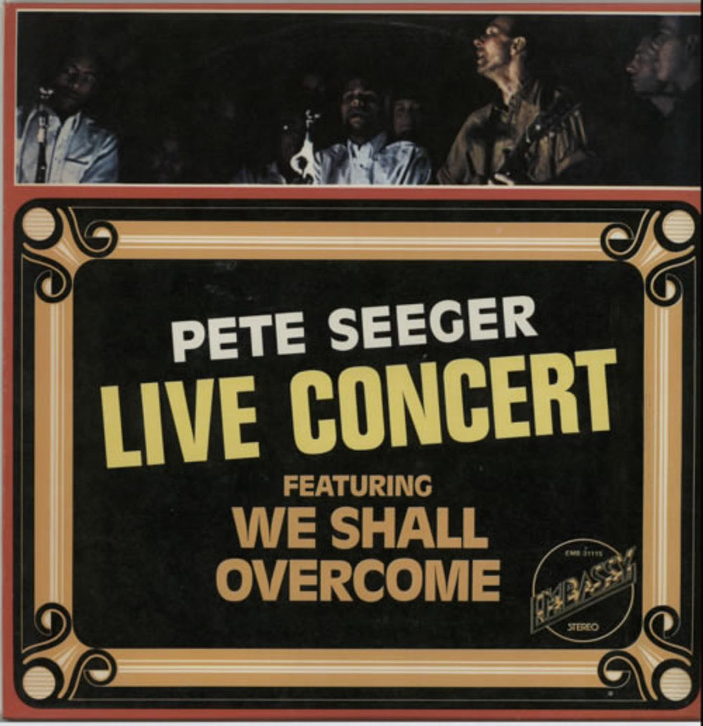 Pete Seeger Live Concert Israeli vinyl LP album (LP record) EMB31115