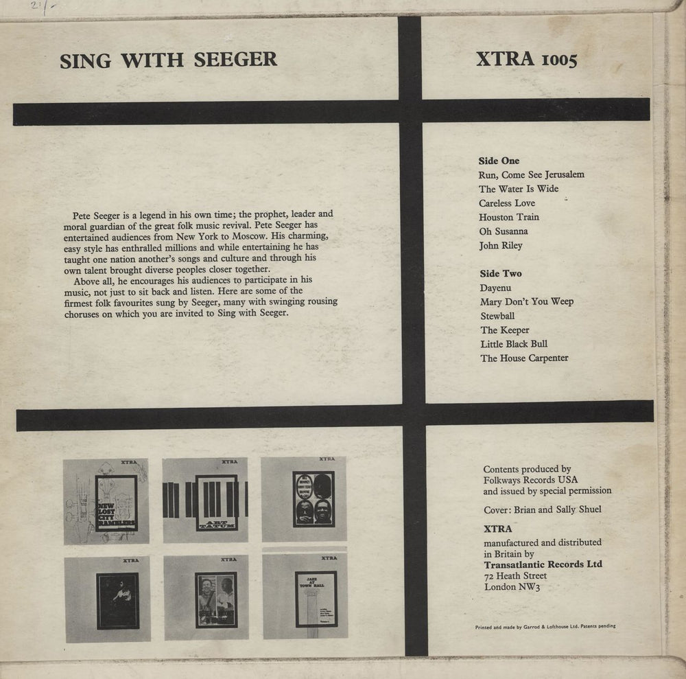 Pete Seeger Sing With Seeger - EX UK vinyl LP album (LP record)