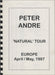 Peter Andre Natural Tour - April/May 1997 Tour Itinerary UK Itinerary TOUR ITINERARY