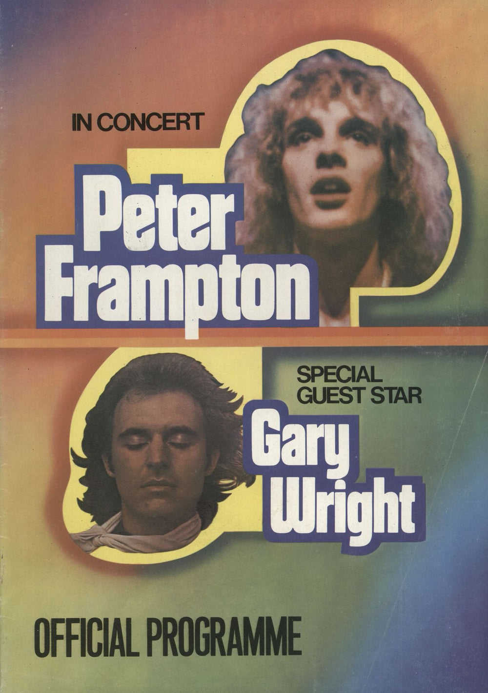 Peter Frampton In Concert UK tour programme TOUR PROGRAMME