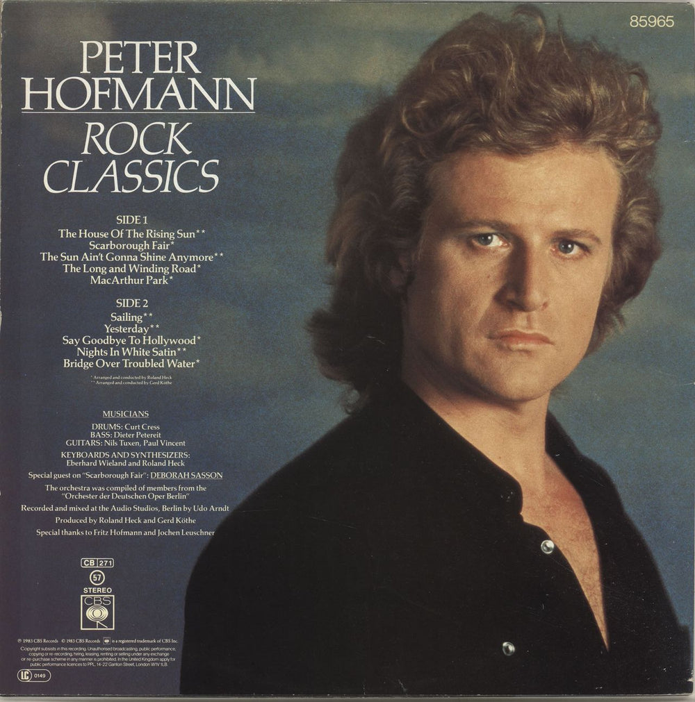 Peter Hofmann Rock Classics UK vinyl LP album (LP record)