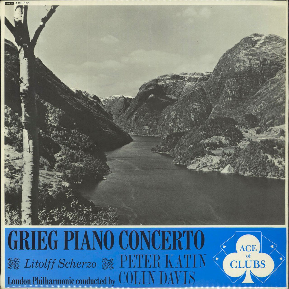 Peter Katin Grieg Piano Concerto / Litolff Scherzo UK vinyl LP album (LP record) ACL183