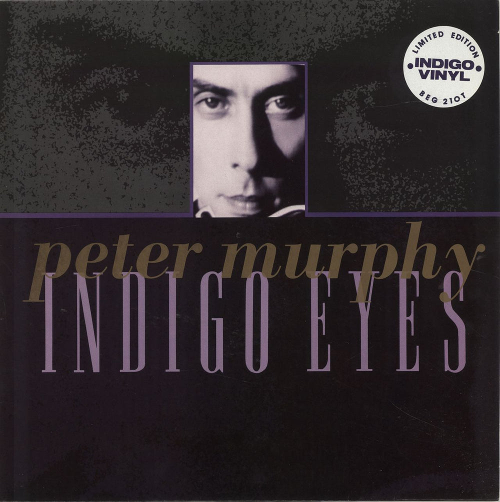 Peter Murphy Indigo Eyes - Light Blue Vinyl Mispress UK 12" vinyl single (12 inch record / Maxi-single) BEG210T