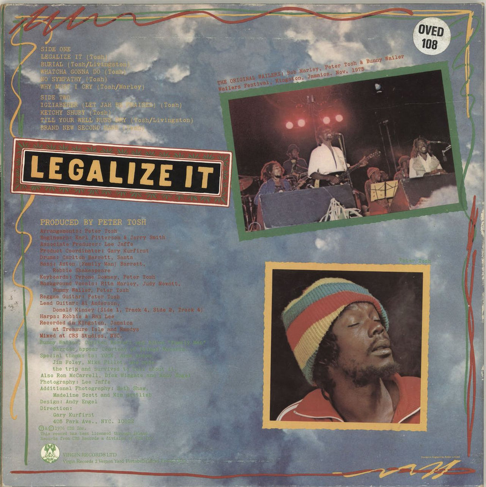 Peter Tosh Legalize It UK vinyl LP album (LP record)