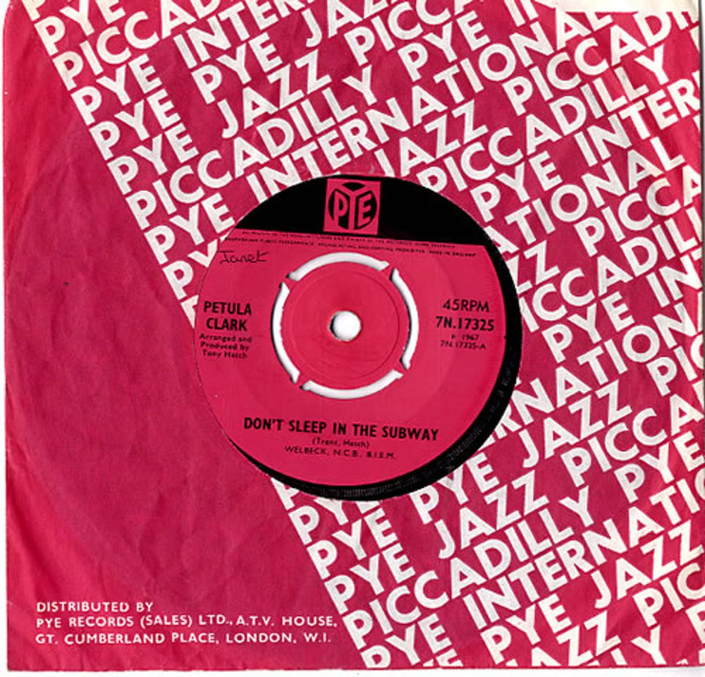 Petula Clark Don't Sleep In The Subway - 4pr UK 7" vinyl single (7 inch record / 45) 7N.17325