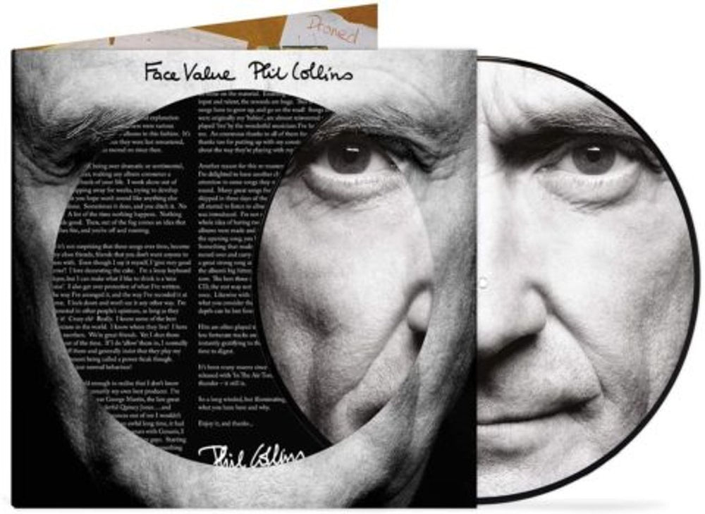 Phil Collins Face Value - 40th Anniversary - Sealed UK picture disc LP (vinyl picture disc album) 603497844883