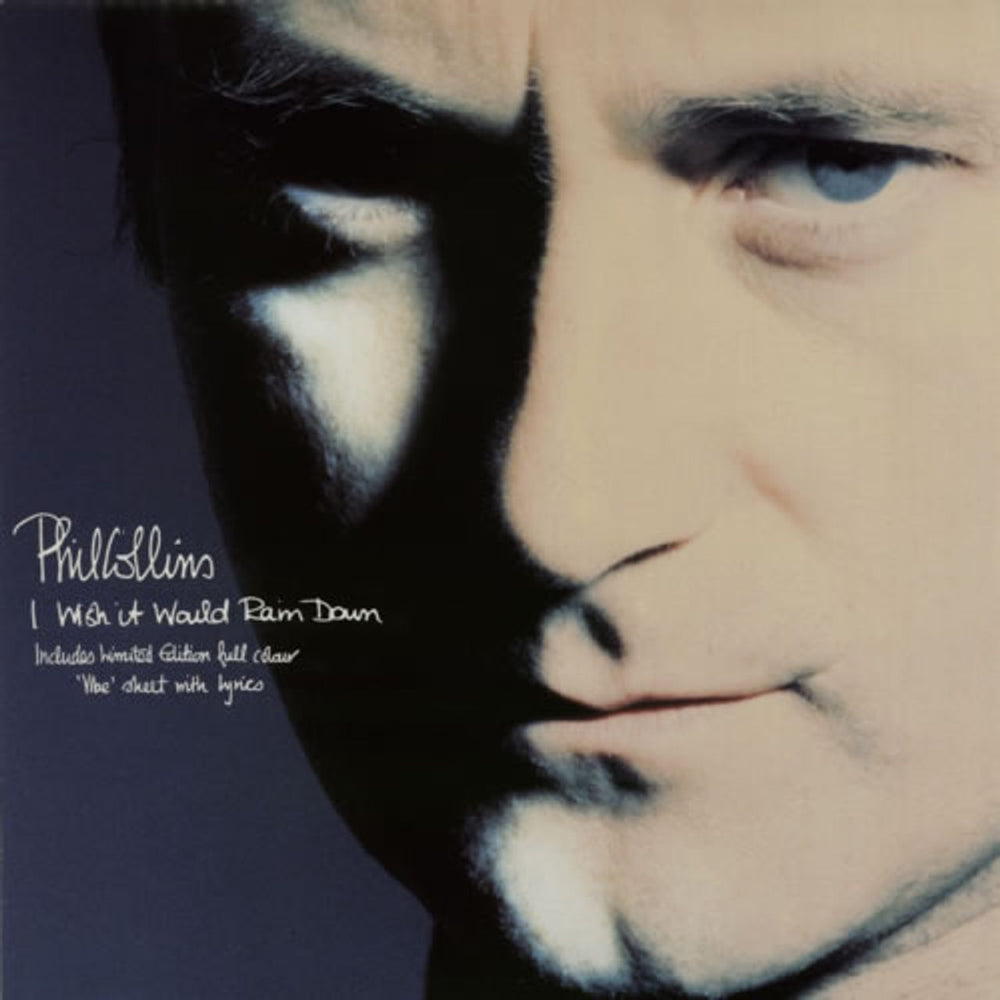 Phil Collins I Wish It Would Rain Down + Lyric Insert UK 12" vinyl single (12 inch record / Maxi-single) VSTX1240