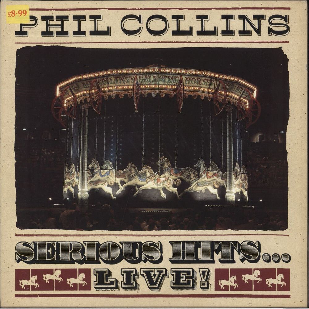 Phil Collins Serious Hits... Live! - price stickered p/s UK 2-LP vinyl record set (Double LP Album) PCLP1