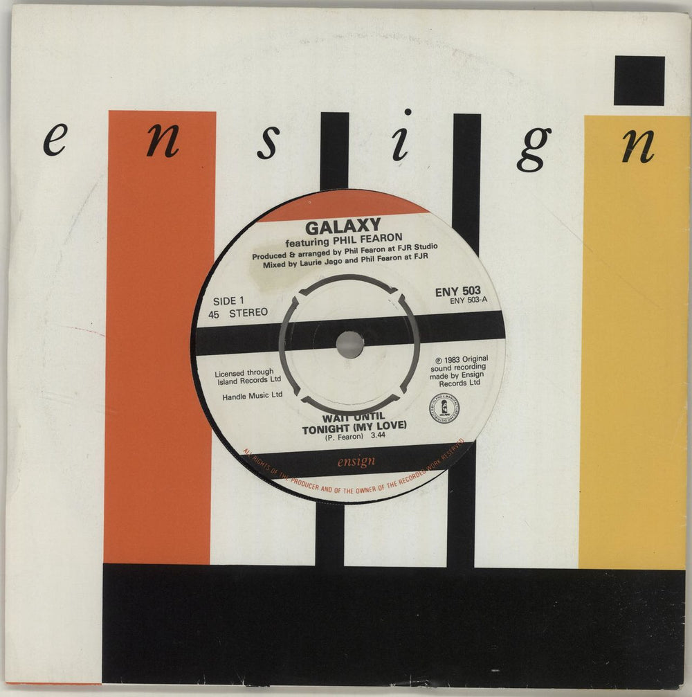 Phil Fearon & Galaxy Wait Until Tonight (My Love) UK 7" vinyl single (7 inch record / 45) ENY503