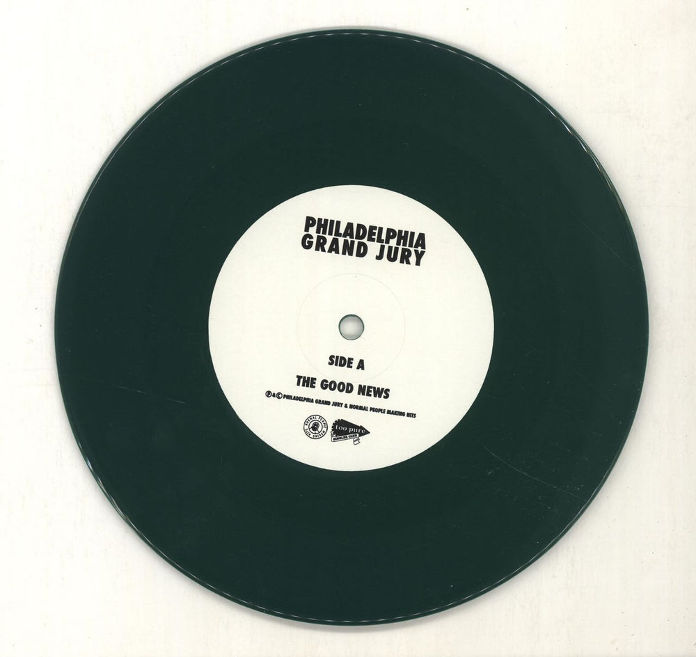 Philadelphia Grand Jury The Good News - Green Vinyl + Numbered Sleeve UK 7" vinyl single (7 inch record / 45)