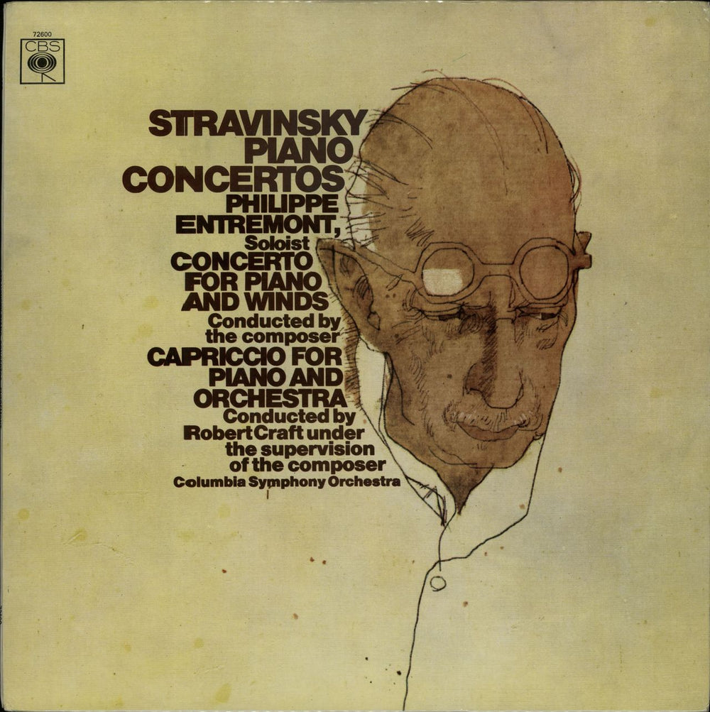 Philippe Entremont Stravinsky Piano Concertos UK vinyl LP album (LP record) 72600