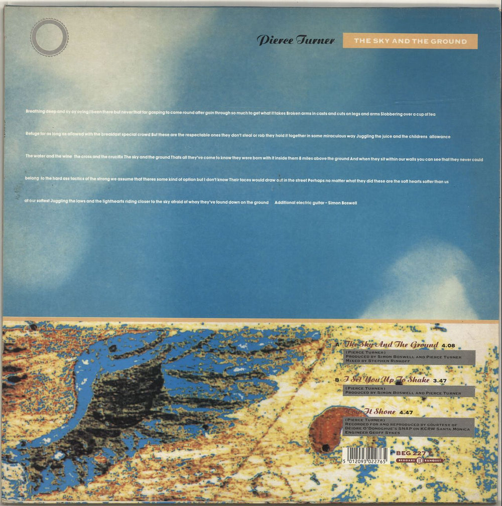 Pierce Turner The Sky And The Ground UK 12" vinyl single (12 inch record / Maxi-single) 5012093022765