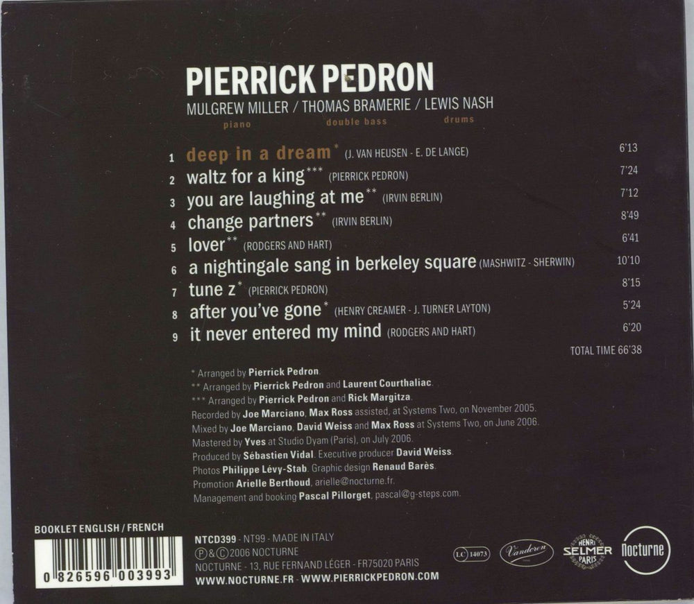 Pierrick Pedron Deep In A Dream Italian CD album (CDLP) 3NTCDDE768122