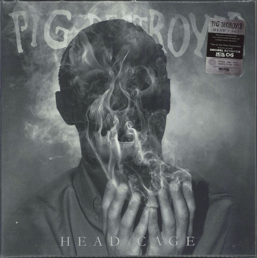 Pig Destroyer Head Cage - Grey Vinyl US vinyl LP album (LP record) RR7360