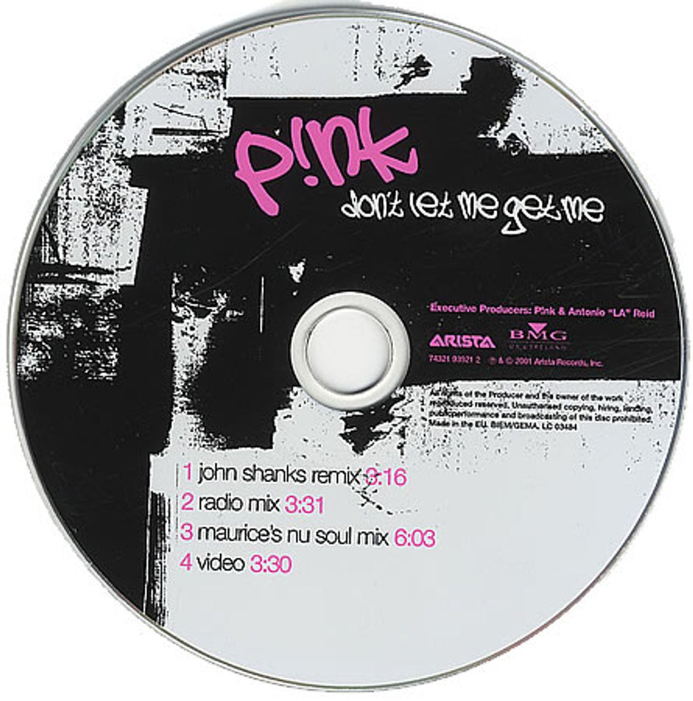 Pink Don't Let Me Get Me UK CD single (CD5 / 5") P-KC5DO213353