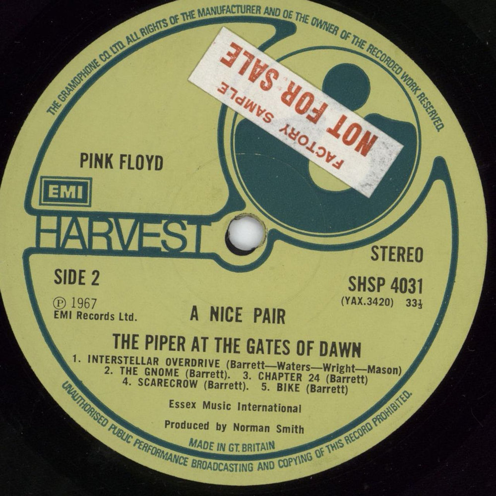 Pink Floyd A Nice Pair - 1st - Factory Sample - No Inners UK 2-LP vinyl record set (Double LP Album) PIN2LAN776886