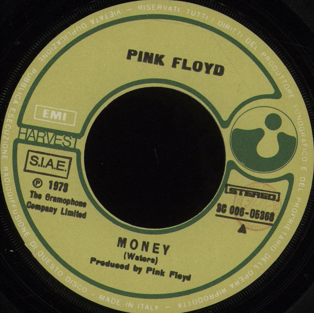 Pink Floyd Money - VG Italian 7" vinyl single (7 inch record / 45)