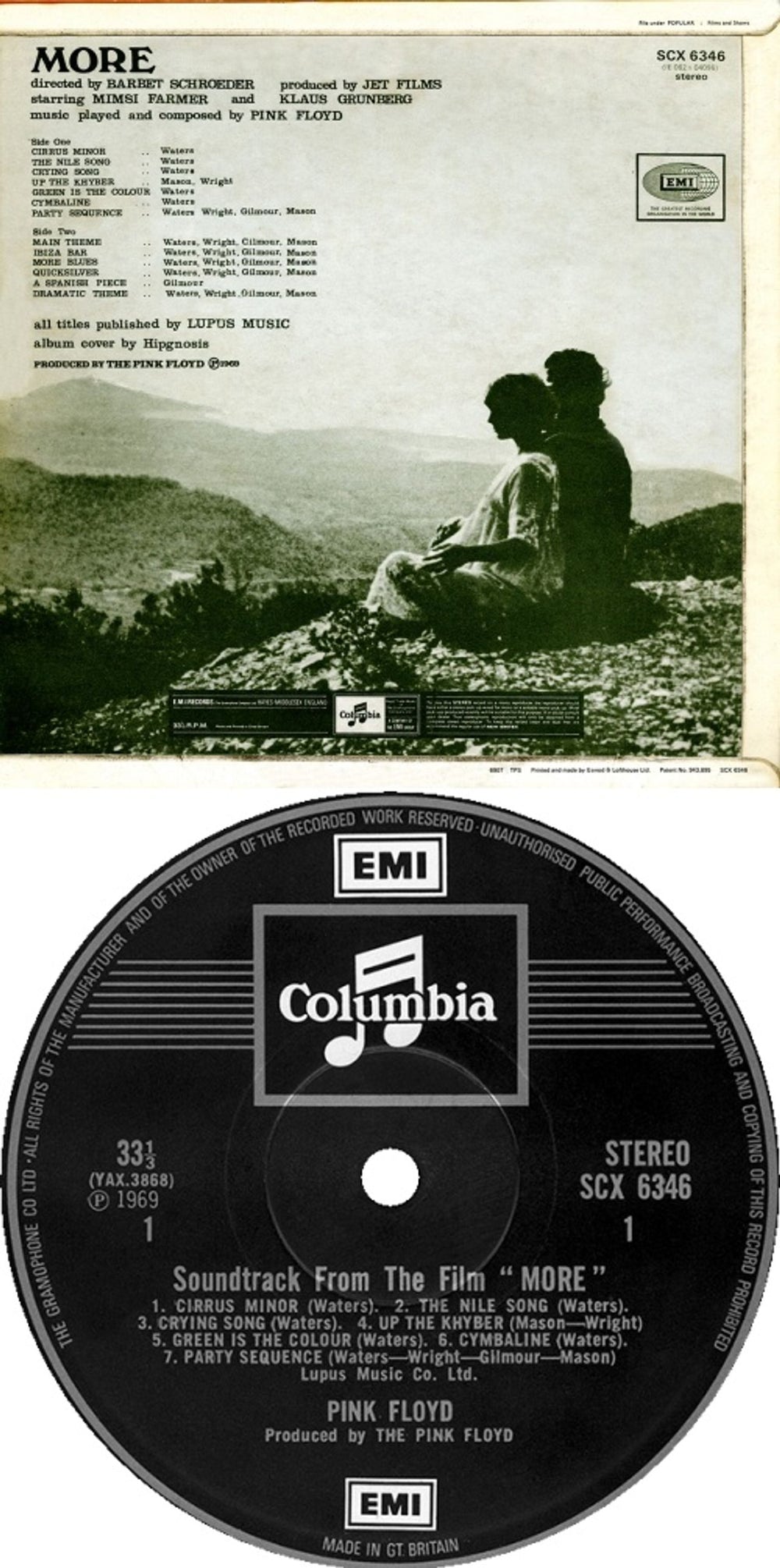 Pink Floyd More - 3rd - EX UK vinyl LP album (LP record) PINLPMO302360