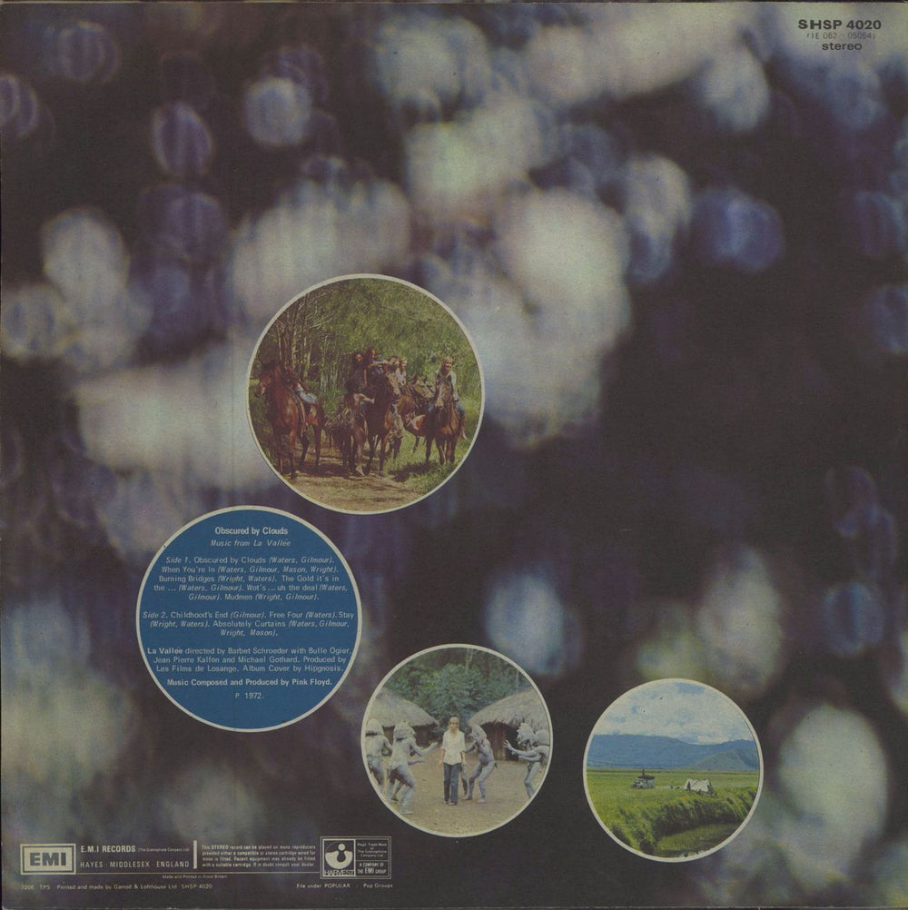 Pink Floyd Obscured By Clouds - black & silver label UK vinyl LP album (LP record) 5099910505410