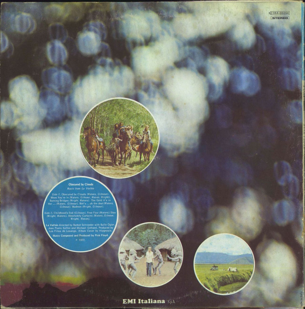 Pink Floyd Obscured By Clouds Italian vinyl LP album (LP record)