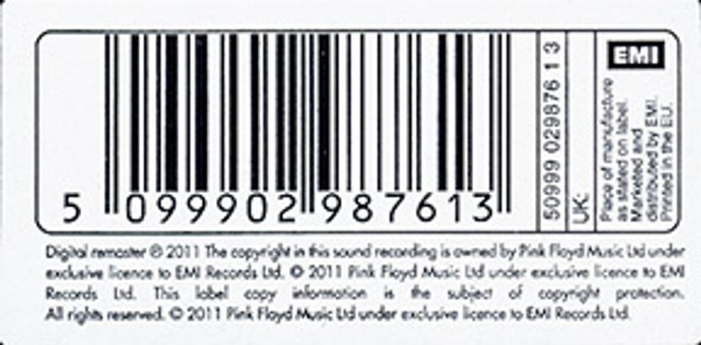 Pink Floyd The Dark Side Of The Moon - 2013 - 180 Gram UK vinyl LP album (LP record) 5099902987613