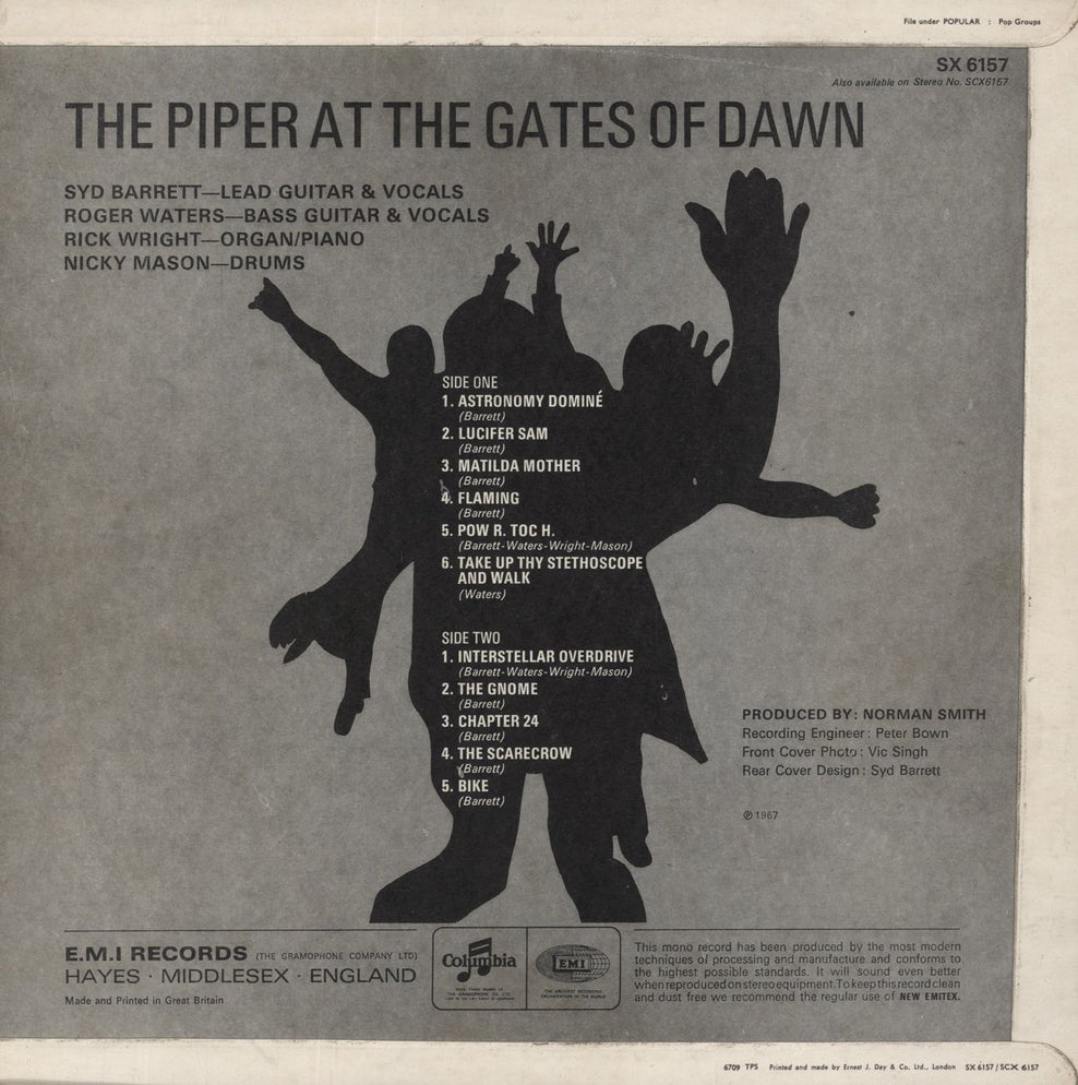 Pink Floyd The Piper At The Gates Of Dawn - 1st (b) - VG/VG- UK vinyl LP album (LP record)