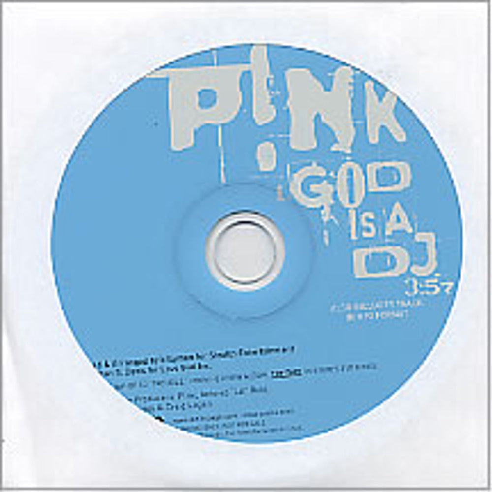 Pink God Is A DJ US Promo CD single (CD5 / 5") 58162-2