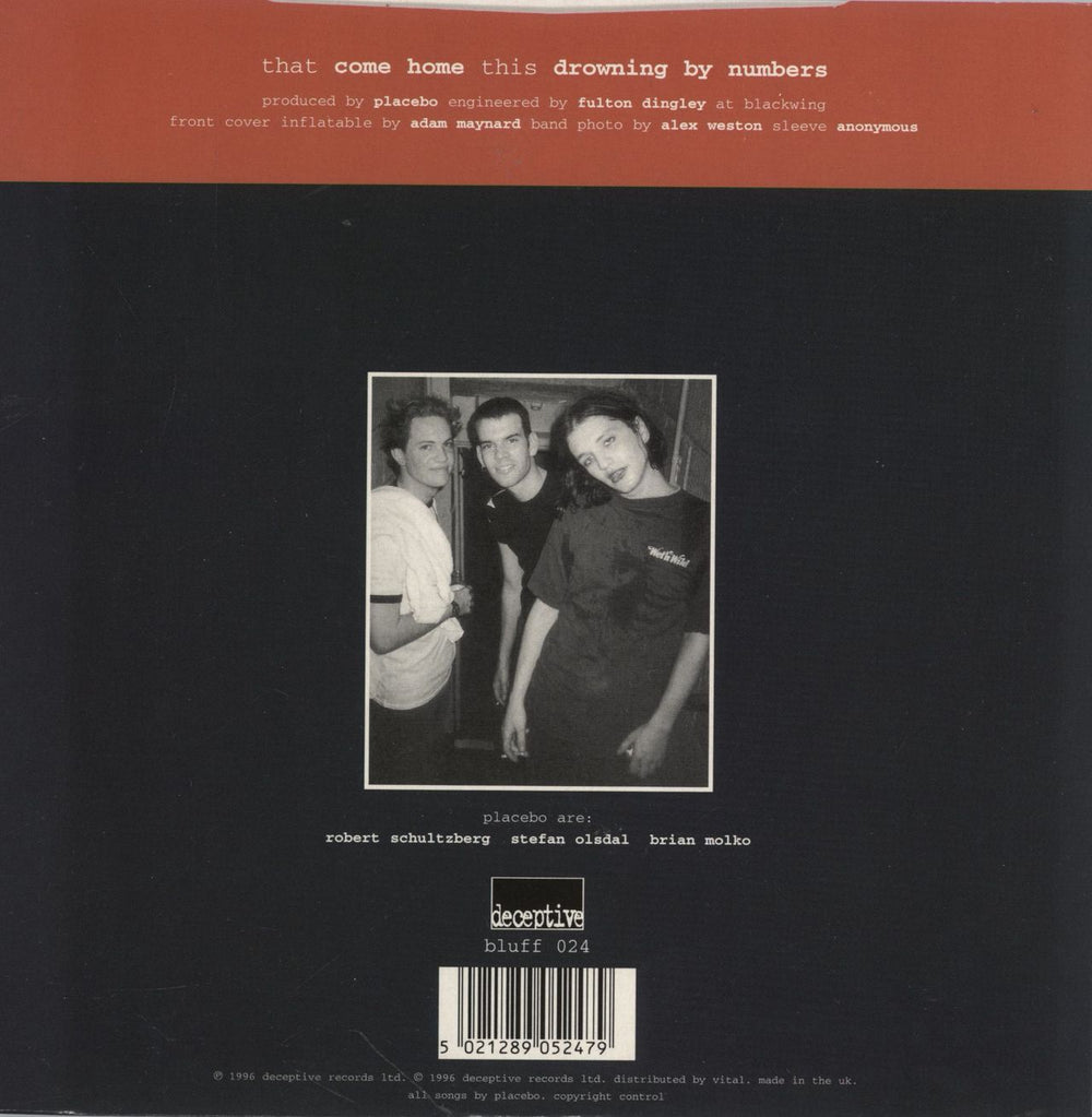 Placebo Come Home UK 7" vinyl single (7 inch record / 45) 5021289052479