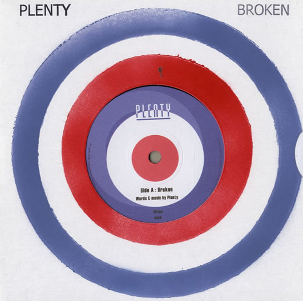 Plenty Broken - Autographed UK 7" vinyl single (7 inch record / 45) SUB4