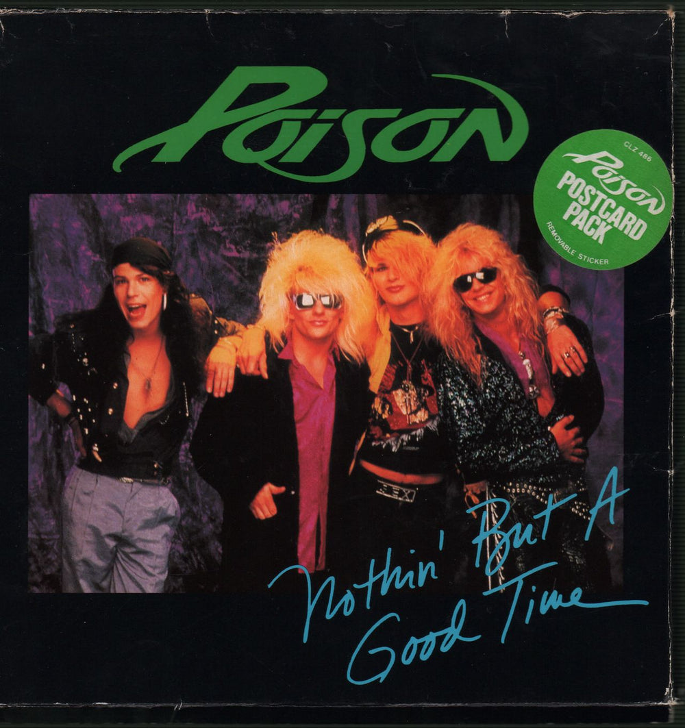 Poison Nothin' But A Good Time - Postcard Pack UK 7" vinyl single (7 inch record / 45) CLZ486