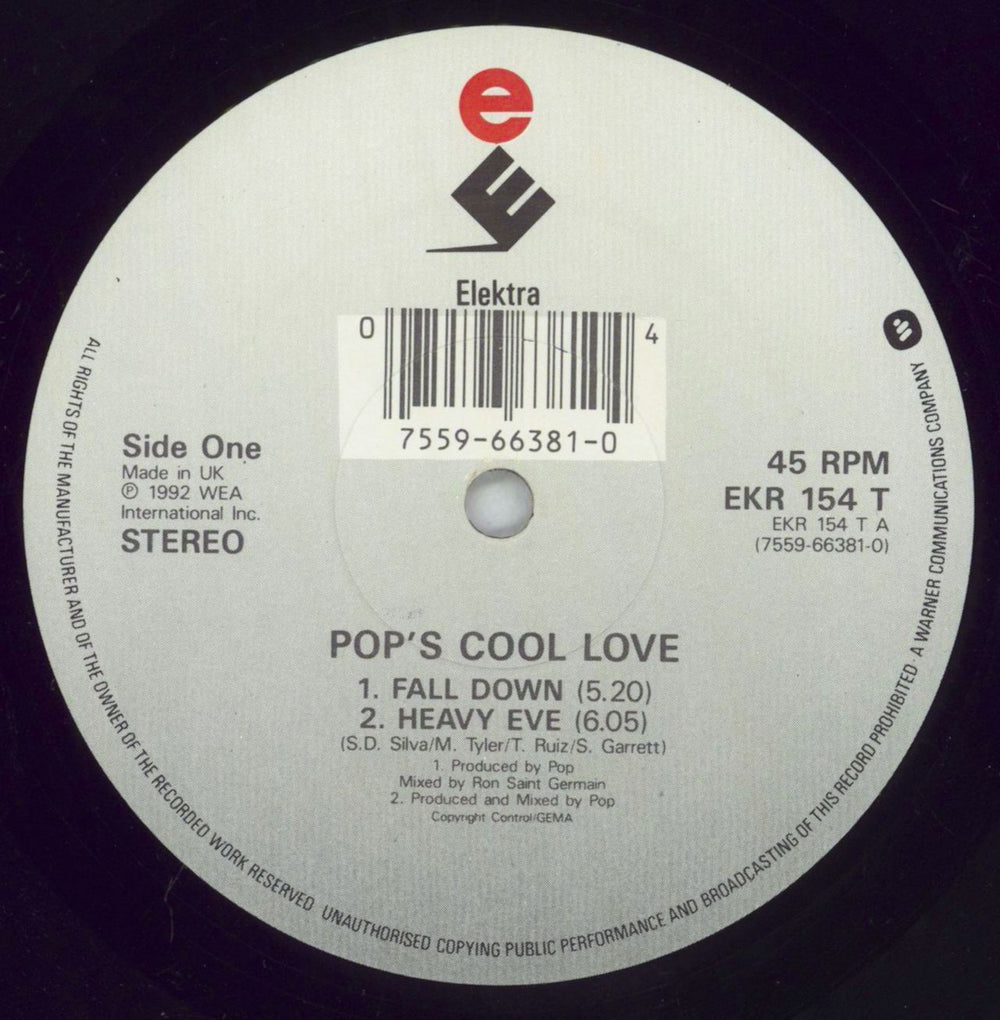 Pop's Cool Love Fall Down EP UK 12" vinyl single (12 inch record / Maxi-single) 63812FA828552