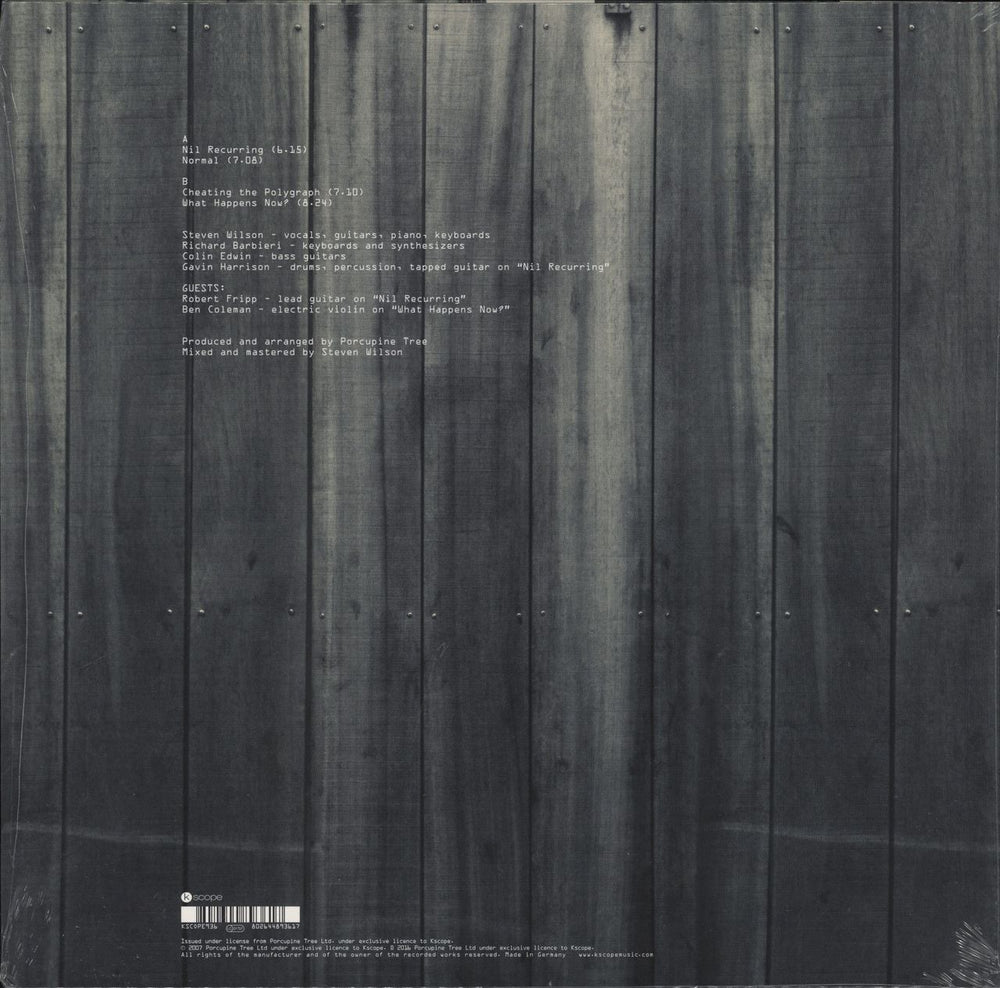 Porcupine Tree Nil Recurring - Clear Vinyl - Open Shrink UK 12" vinyl single (12 inch record / Maxi-single) 802644893617