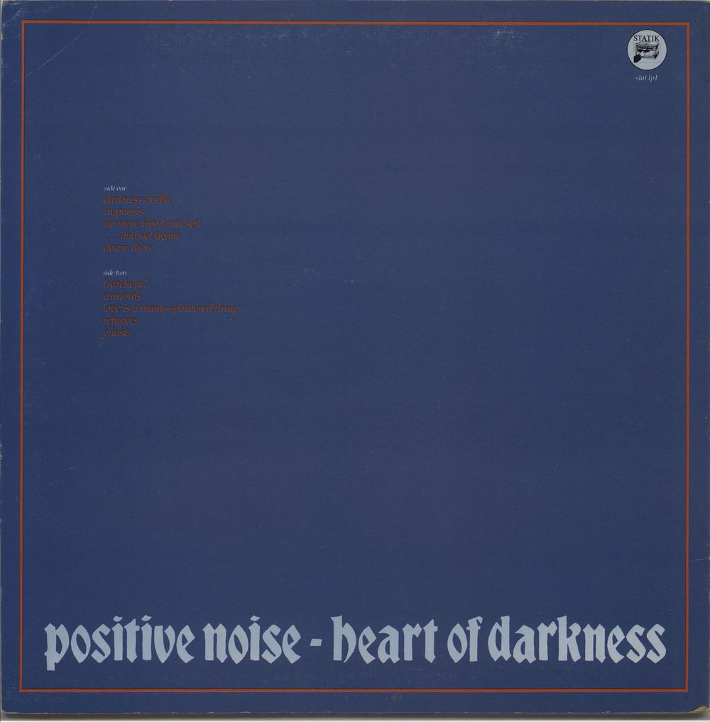 Positive Noise Heart Of Darkness UK vinyl LP album (LP record)